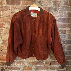 Vtg Banana Republic Brown Suede Jacket